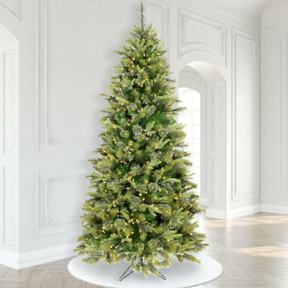 Vickerman 9.5' Cashmere Slim Artificial Christmas Tree, Warm White Dura-Lit® LED Lights