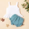 thumbnail image 7 of Honeeladyy Baby Girl Summer suit Infant Toddler Baby Girl Matching Outfits Sleeveless Camisole Top Babysuit Floral Shorts Sister Clothes, 7 of 7