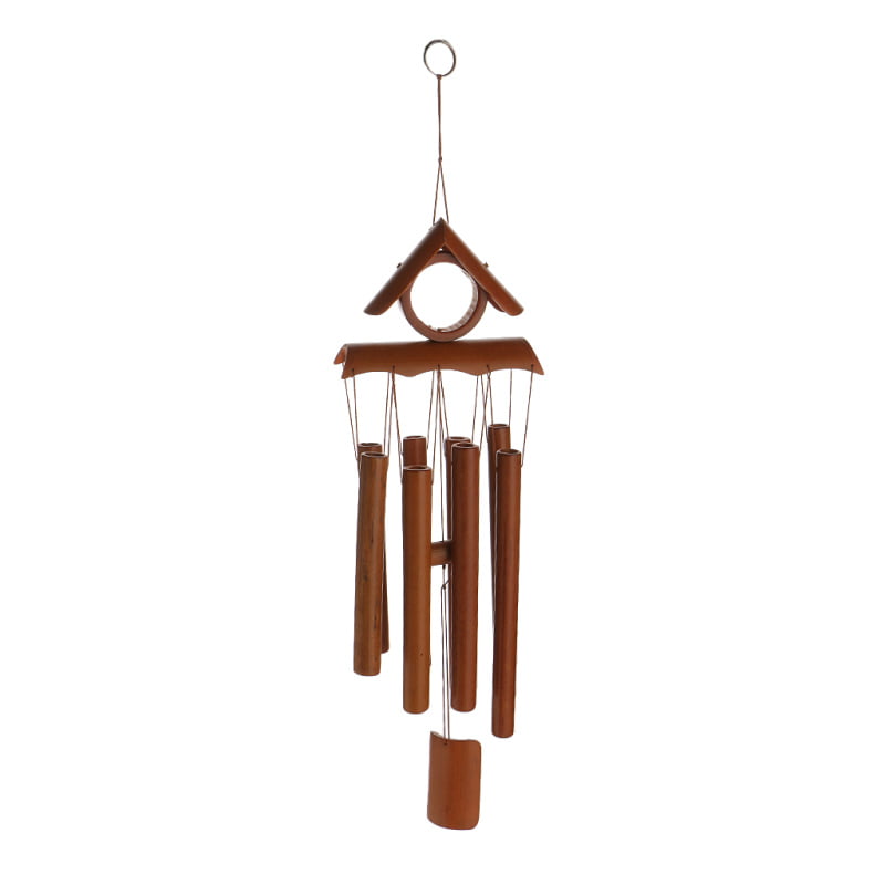 Bamboo Raft 8 Tube Wind Chimes Mobile Windchime Church Bell Hanging Decor