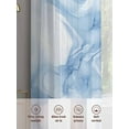 thumbnail image 3 of Marble Blue Sheer Curtains for Living Room Bedroom Abstract Modern Minimalist Solid Ombre Sheer Curtains 54 Inch Long 2 Panels Set Light Filtering Curtain Window Treatments Drapes for Dining Room, 3 of 6