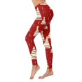 thumbnail image 1 of Leggings Gibobby Cintura Alta Estampado navideño Para Mujer Rojo XL, 1 of 4