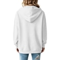 thumbnail image 4 of Hsovts Women Full Zip Hoodie, Fitted Thin Fleece Sweatshirt with Pockets, Casual Athleisure Jacket for Fall Winter White S, 4 of 7
