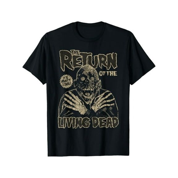Men'S Vintage Horror Movie T-Shirt - Cotton Soft Breathable Short Sleeve, Distressed Zohe Return of the Living Dead" Design, Perfect for Halloween, Christmas Gifts & Themed Events, Zombie T Shirt