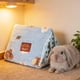 thumbnail image 5 of Cama para cobayas, túnel para cobayas, escondite cálido y lavable para animales pequeños, casa para hámsters, conejos, ratones, chinchillas y hurones. Azul M, 5 of 7