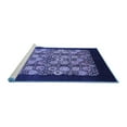 thumbnail image 2 of Ahgly Company Machine Washable Indoor Rectangle Oriental Blue Industrial Area Rugs, 8' x 12', 2 of 4