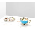 thumbnail image 4 of Bone China Coffee Cup and Saucer, Colorful Porcelain Butterfly Ceramic Tea Cup Drinkware Gift, 4 of 5