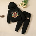 thumbnail image 2 of Zshosam Toddler Boy Clothes Baby Outfits Little Boys Winter Letter Printed Long Sleeve with Pants 2PCS Clothing Set(Black,18-24 Months), 2 of 7