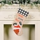 thumbnail image 2 of Cateissary Calcetín de Navidad parada aquí árbol de Navidad chimenea pared regalos bolsa presente calcetín fiesta decoración colgantes Kits de decoración para fiestas Cuadrículas blancas negras, 2 of 6