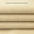 thumbnail image 5 of DriftAway Pinch Pleat Valance for Kitchen Window Blackout Faux Linen Textured Solid Beige Valance for Living Room 16 Inch Farmhouse Window Treatment Back Tab 52x16 Beige, 5 of 8