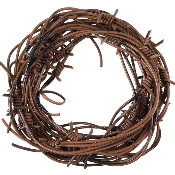 Alambre de púas falso Wreath Taiyin, 8 unidades, 20 m, color rojo oxidado