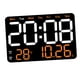 thumbnail image 4 of Reloj despertador digital con brillo ajustable de 10 niveles y modo de memoria, pantalla LED de mesa. Naranja, 4 of 9
