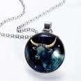 thumbnail image 2 of Taurus Constellation Stunning Glass Circular Pendant Necklace Jewelry, 2 of 5