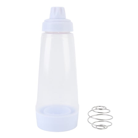 BOKYAN 34 Oz Pancake Batter Mixer Dispenser Bottle with Wire Whisk and Scale – Reusable Silicone Shaker for Baking and Creative Pancake Design