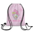 thumbnail image 5 of Kuromi And My Melody Drawstring Backpack Water Resistant String Bag Sackpack Cinch for Sports, Gym, Travel, Swimming, Yoga, Beach, 5 of 7