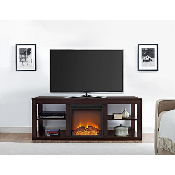 Ameriwood Home Parsons Electric Fireplace Tv Stand For Tvs Up To 65 Ameriwood Home Parsons Electric Fireplace Tv Stand For Tvs Up To 65 Black Com
