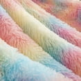 Homore Soft Fluffy Rainbow Throw Blanket, Cute Fuzzy Blanket for Girls