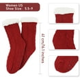 thumbnail image 4 of Slipper Socks for Women with Grippers Non Slip Fuzzy Grip Winter Warm Cozy Thick Comfy Soft Fleece Cabin Socks, 4 of 6
