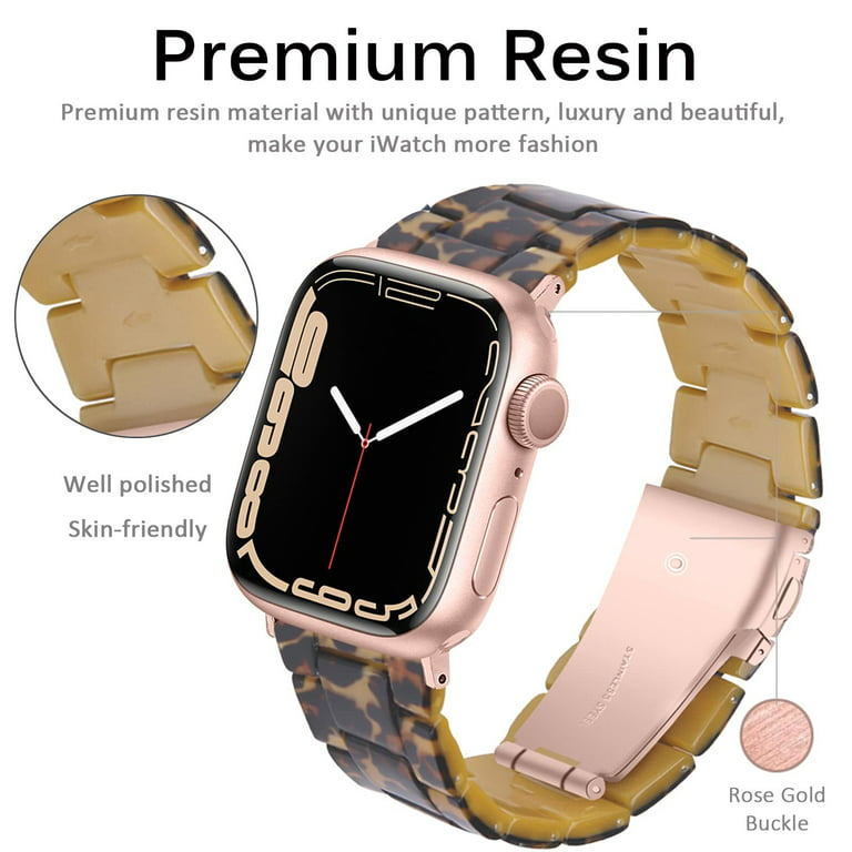 Luxury Strap For Apple Watch Band Series 8 7 6 5 Resin Lady
