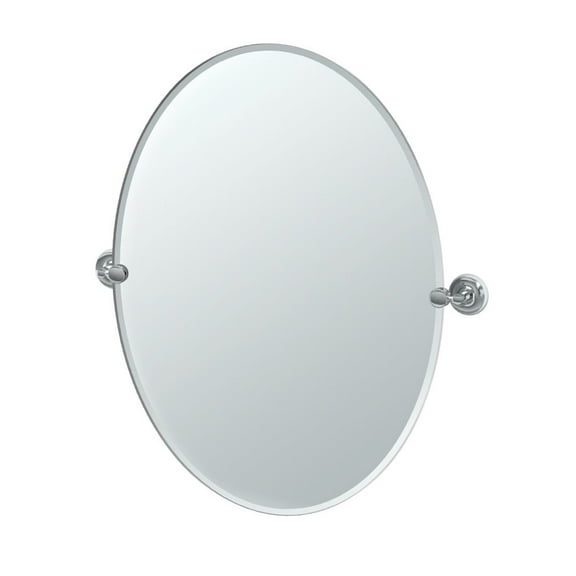 Gatco Designer II 32" Frameless Oval Mirror, Chrome
