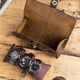thumbnail image 5 of S 3 Slot Watch Roll Display Stora Box,retro Cow Travel Watch Case ,wrist Jewelry P, 5 of 5