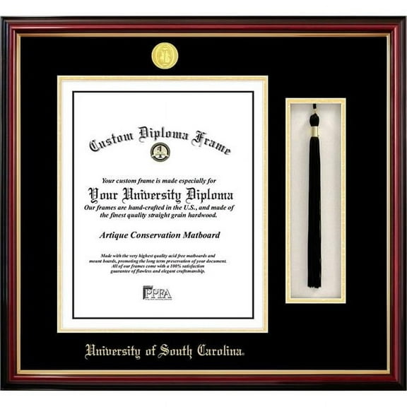 Campus Images SC995PMHGT-1114 14 x 11 in. University of South Carolina Tassel Box & Diploma Frame