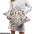 thumbnail image 5 of Ambesonne Floral Fabric by the Yard Upholstery, Blossoming Art Roses Leaves, 1 Yard, Grey and Pale Rose, 5 of 5