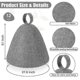 thumbnail image 3 of 12Pcs Sauna Hat Felt Bath Hat Head Protection Absorbent Sauna Cap for Sauna Shower Bath Steam Room, 3 of 5