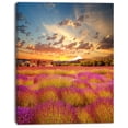 thumbnail image 2 of Majestic Lavender Field At Sunset - Floral Canvas Art Print, 2 of 3