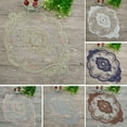 thumbnail image 5 of Rose Embroidered Tablecloth Lace Round Table Cover Wedding Party Dinner Decor Brown, 5 of 5