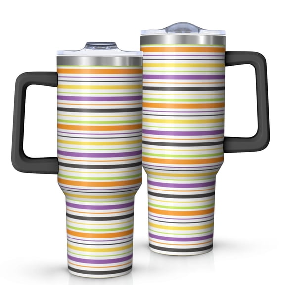 Modern 40oz Tumbler– Stainless Steel Insulated Tumbler with Handle and Straw, Large Capacity Travel Cup for Hot & Cold Drinks
