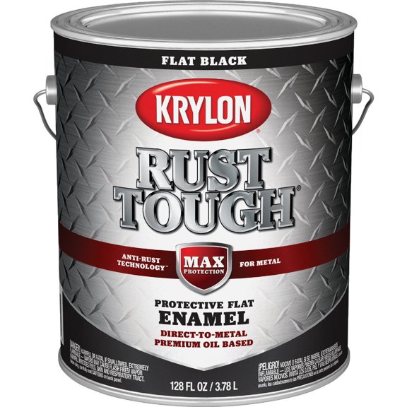 Valspar Oil-Based Enamel Paint 21800 Series Flat - Stain Resistant - 1 gal, Black