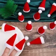 thumbnail image 4 of Lote de tapas para botellas de vino de Navidad, gorros navideños rojos y verdes, bufandas, adornos para el hogar, vajilla para fiestas, suministros de decoración 2024, 4 of 5