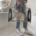 thumbnail image 4 of Bolsa de transporte para gatos, transparente, para salir, portátil, para coche, transpirable, para gatos, mochila para mascotas, mensajero portátil para gatos y perros, 4 of 5