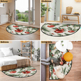 thumbnail image 7 of CURLYOOT Christmas Half Round Door Mat, Indoor Outdoor Entrance Rug, Holly Berry Semi Circular Area Rug, Non Slip Washable Absorbent Doormat, Laundry Room Rug 24'' x 36'', 7 of 7