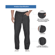 Turtle Bay New York Mens Comfort Fit Casual Elastic Waist Pull on Jeans in Denim (Plus Sizes)