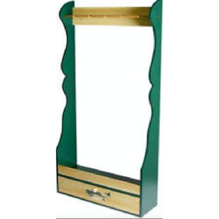 Mid Century Style Wooden Wall Mounted Fishing Pole Rod Holder