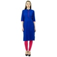 thumbnail image 1 of Phagun Kurti Uni en Coton Tunique de Designer Col Mandarin Kurta Ethnique Décontractée Blouse, 1 of 1