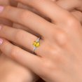 thumbnail image 4 of Gem Stone King 14K White Gold Yellow Citrine and Moissanite Engagement Ring for Women | 1.50 Cttw | Oval 8X6MM | Gemstone November Birthstone | Size 8, 4 of 6