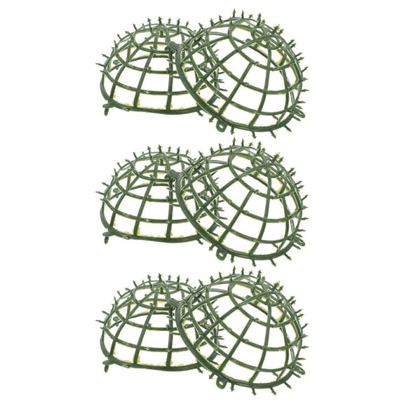 HEMOTON Artificial Topiary Ball Tree Support with Unique Design for Floral Arrangements Green Plastic 3 Pieces