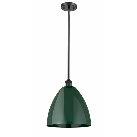 Innovations Lighting - Plymouth Dome - 1 Light Stem Hung Pendant In Industrial