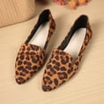 thumbnail image 2 of Women’s Pointed Toe Leopard Print Flats Lightweight Casual Slip-On Shoes, 2 of 5