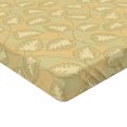 thumbnail image 4 of Ambesonne Botanical Fitted Sheet, Overlapped Leaves Plot, King Size, Pastel Brown Pale Green, 4 of 5