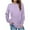 Purple winter tops women, variant on wycnly Sweatshirt for Women Winter Womens Fleece Sweatshirt Casual Solid Long Sleeve Round Neck Pullover Sweatshirt Soft Plush Plus Size Ladies Sweatshirt Tops Sale Clothes