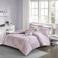 thumbnail image 2 of Zoey Metallic Triangle Print Comforter Set Purple/Silver Twin/Twin XL, 2 of 4
