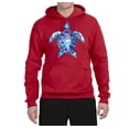 thumbnail image 2 of Sea Turtle Tie Dye Art Animal Lover Unisex Graphic Hoodie Sweatshirt, Red, Small, 2 of 3