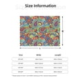 thumbnail image 2 of Throw Blanket for Couch, Colored Paisley Super Soft Fuzzy Comfy Warm Throw Blanket, Cuteness Lightweight Cozy Plush Flannel Blanket & Throws for Sofa and Bed All Season, 2 of 5