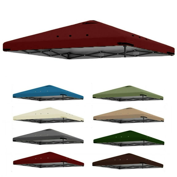 Bxaolu 10x10 Ft Pop up Canopy Tent Replacement Top Only, Canopy Tent Top Cover for Outdoor,Garden,Patio,Pavilion,Sun Shade(Wine)