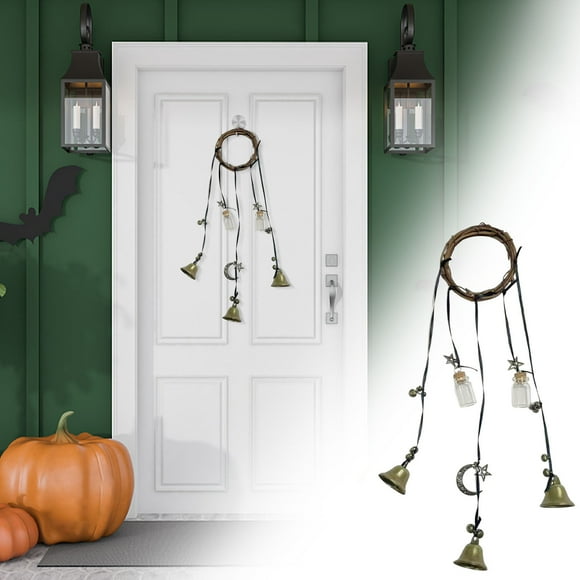 Clearance Tyidzon Witch Bells, Halloween Decorations Hanger Witch Decor, Witch Bells Witchcraft Decor for Patio Garden Boho Home Decor
