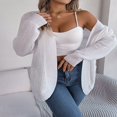 thumbnail image 3 of PENGXIANG Womens Open Front Knit Cardigan Long Sleeve Solid Color Pocket Sweater Loose Fall Tops S, 3 of 7