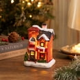 thumbnail image 2 of Gunhay Lighted Christmas Village Houses Set, Battery Operated Resin Christmas House with LED Light Village Figurines, J, 2 of 7